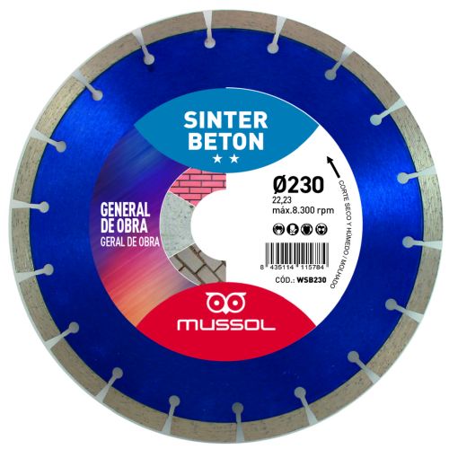 DISCO SINTER BETON GENERAL OBRA 230MM