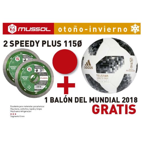 LOTE 2 DISCOS DIAMANTE SPEEDY PLUS 115MM +BALON