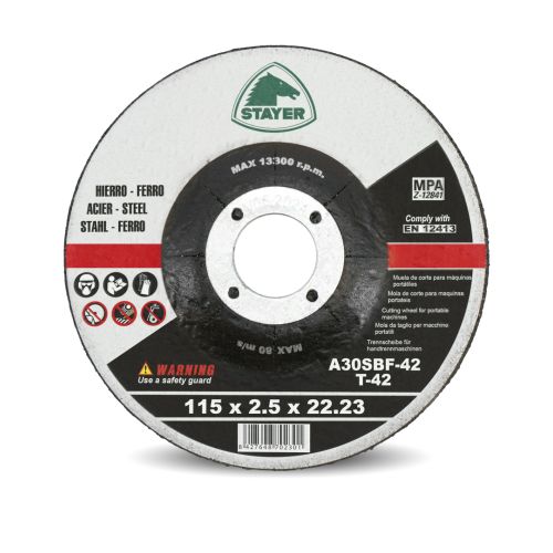 DISCO CORTE DE HIERRO 115X2.5X22