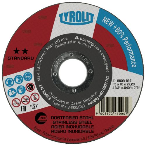 DISCO CORTE STANDAR INOX 230X1.9X22.23