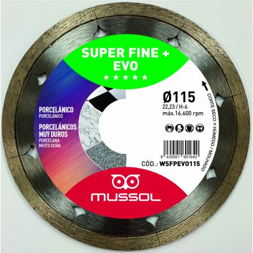 DISCO DIAMANTE WSFP EVO 115 PORCELANICO
