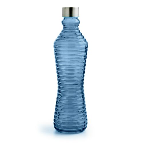 BOTELLA CRISTAL CON TAPON LINE RUSTIK AZUL 1L