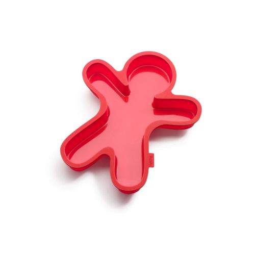 MOLDE SILICONA GINGERMAN ROJO 1.5L