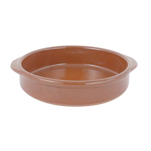 CAZUELA BARRO REDONDA CON ASA 35CM