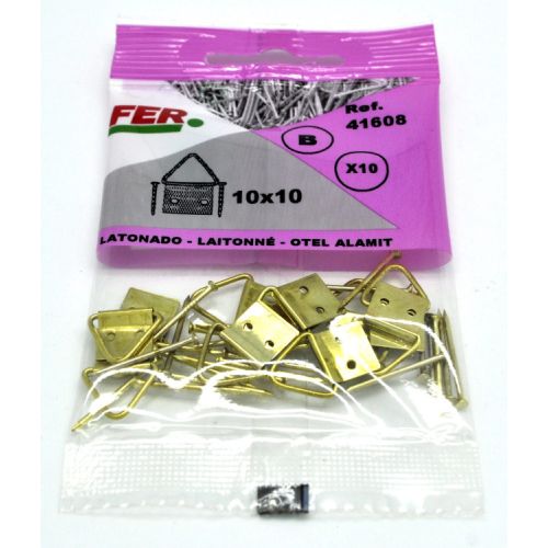 CUELGACUADROS LATONADO 14X14 BLISTER