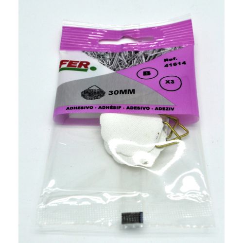 COLGADOR DE TELA ADHESIVO 45MM BLISTER
