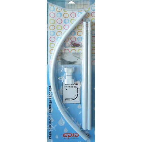 BARRA DUCHA CURVA ANGULAR 90X90 BLANCA