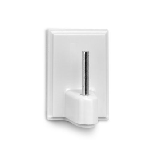 PERCHA VISILLO ADHESIVO BLANCO 4 UNIDADES