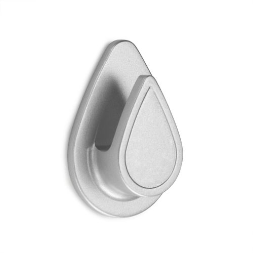 PERCHA ADHESIVA GOTA CROMO MATE