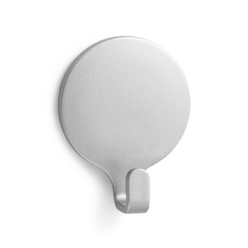 PERCHA ADHESIVA CIRCULAR 2 UNIDADES CROMO MATE