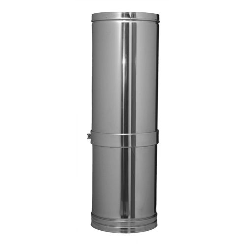TUBO EXTENSIBLE CORTO DOBLE PARED INOX 304/304 125