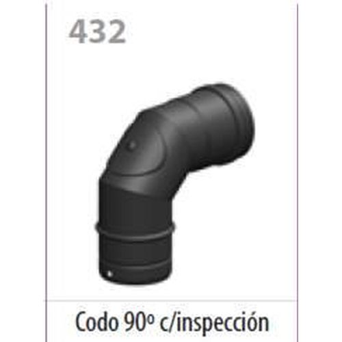 CODO C/INSPECCION 90 GRADOS PELLET VITRIFICADO 80