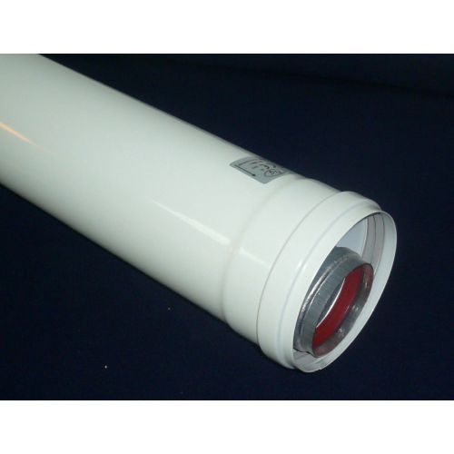 TUBO COAXIAL ALUMINIO M/H 60/100MM 0,5MT BLANCO