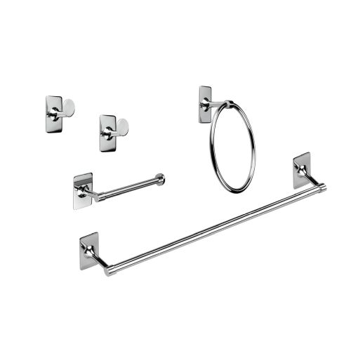 ESTUCHE BAÑO 5 PIEZAS ACERO INOX