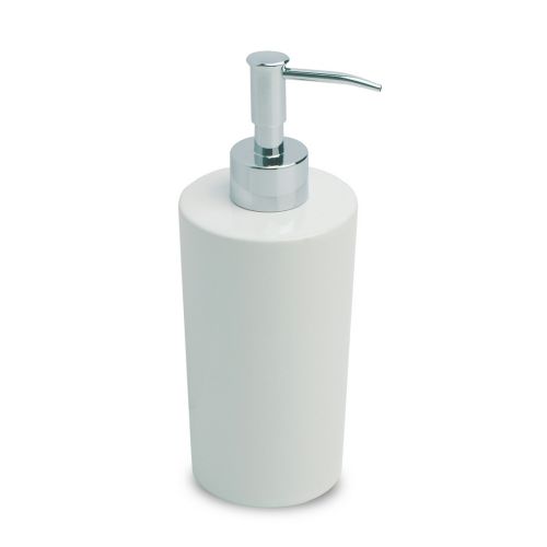 DOSIFICADOR JABON BAÑO RONDA CERAMICA BLANCA