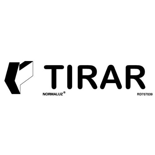 SEÑAL TIRAR INOX ADHESIVO 5X20CM