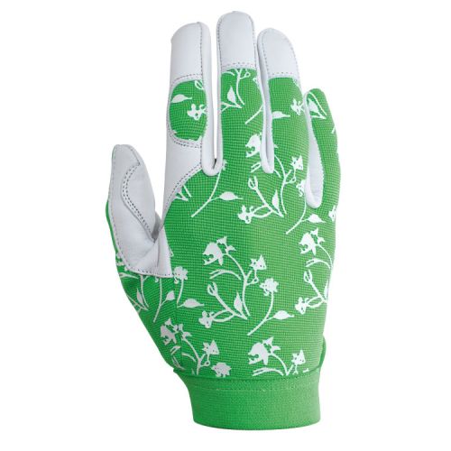 GUANTE PIEL FLOR CABRA PALMA SPANDEX VERDE 7