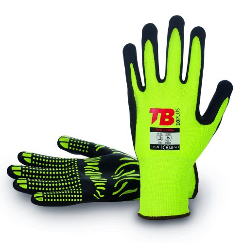 GUANTE ZEBRA ALGODON SPANDEX PALMA AMARILLO 9