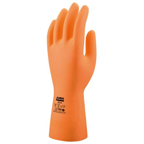 GUANTE LATEX 1MM QUIMICO NARANJA 8