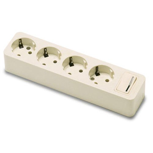 BASE MULTIPLE 4 TOMAS TT INTERRUPTOR 16A-250V