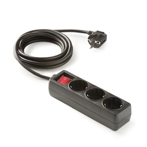 BASE MULTIPLE 3 TOMAS TT INTERRUPTOR NEGRO 1.5M