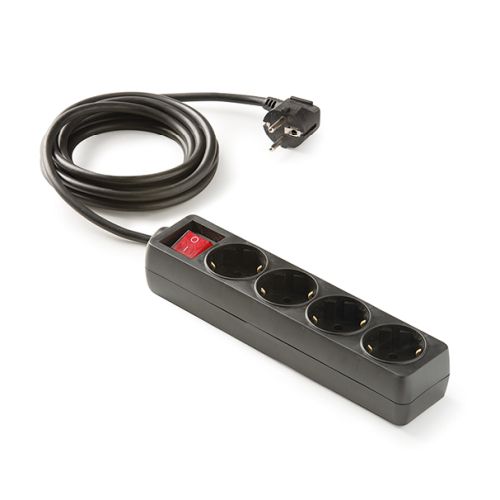 BASE MULTIPLE 4 TOMAS TT INTERRUPTOR NEGRO 1.5M