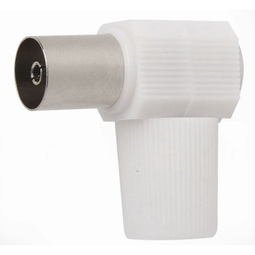 CONECTOR TV ACODADO HEMBRA BLANCO BLISTER