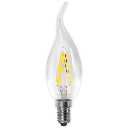 LAMPARA LED VELA FLAMA FILAMENTO E14 4W FRIA 400LM