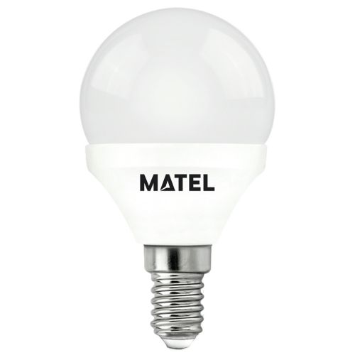 LAMPARA LED ESFERICA E14 5W CALIDA 450 LUMENS