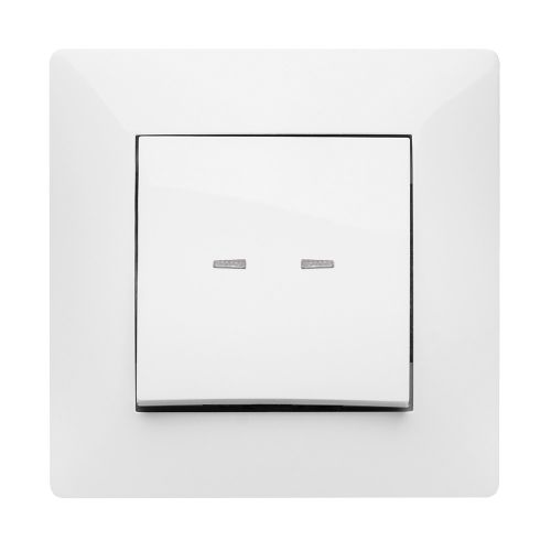 PULSADOR LUMINOSO 10 A 250 BLANCO HABITAT 15