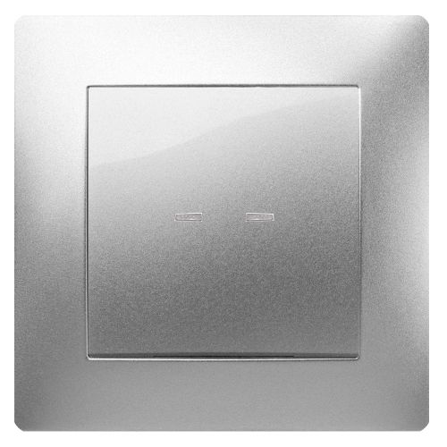 PULSADOR LUMINOSO 10 A 250 ALUMINIO HABITAT 15