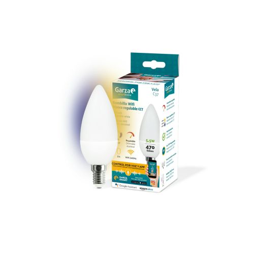 LAMPARA VELA WIFI E14 5.5W 470 LUMENS