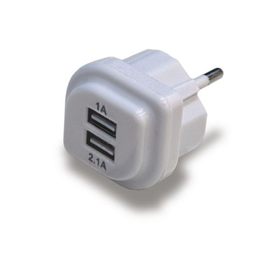 ADAPTADOR-CARGADOR USB DOBLE