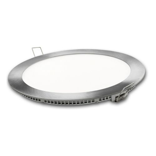 DOWNLIGHT LED REDONDO PLANO PLATA 18W LUZ NEUTRA