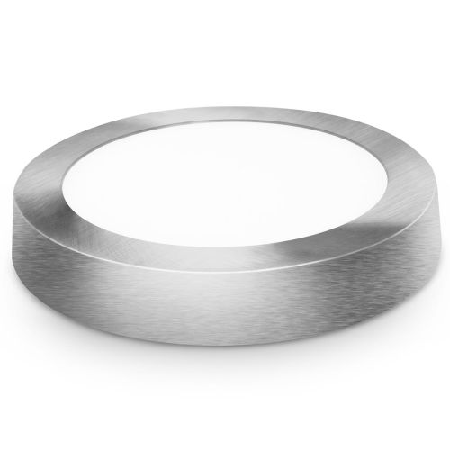 DOWNLIGHT LED REDONDO PLATA SUPERFICIE 18W FRIA