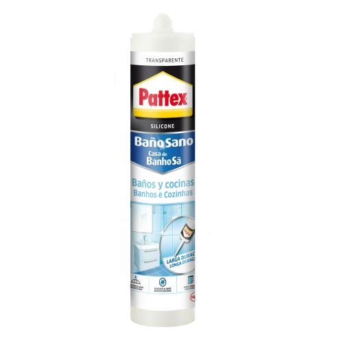 SILICONA PATTEX BAÑOS Y COCINAS 280ML TRANSLUCIDO