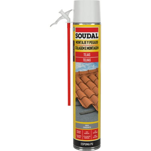 ESPUMA PU TEJAS CANULA SOUDAL GRIS 750ML