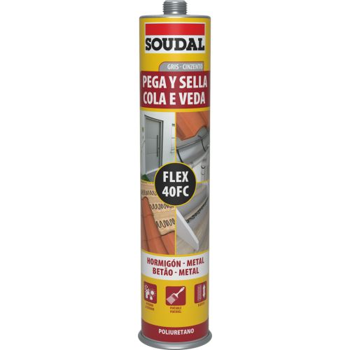 MASILLA POLIURETANO PEGA SELLA SOUDAL GRIS 300ML