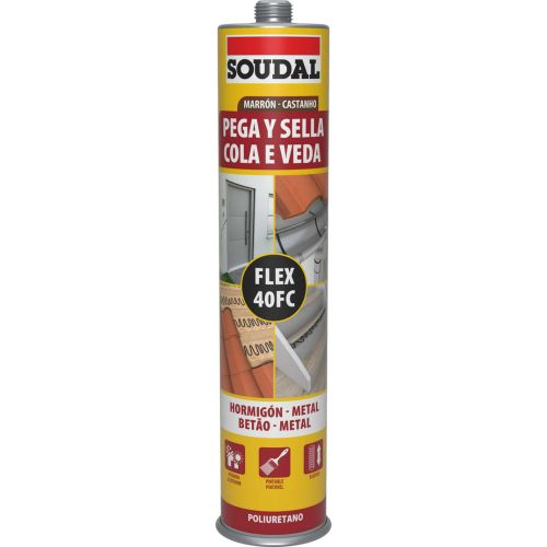 MASILLA POLIURETANO PEGA SELLA SOUDAL MARRON 300ML