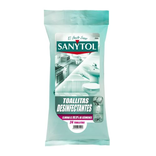 SANYTOL TOALLITAS DESINFECTANTES 24 UNIDADES