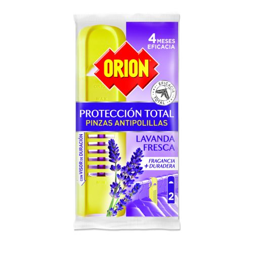 PINZA ANTIPOLILLAS ORION LAVANDA 2 UNIDADES