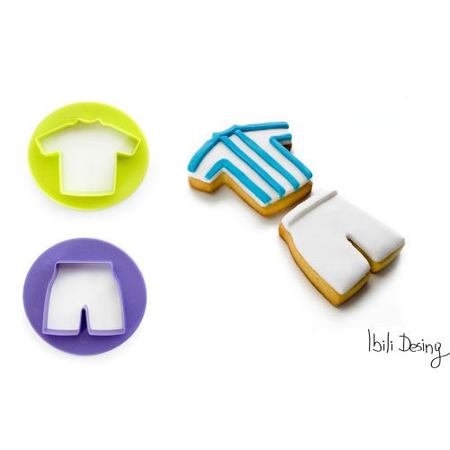 SET 2 CORTAPASTAS FORMA FUTBOLISTA