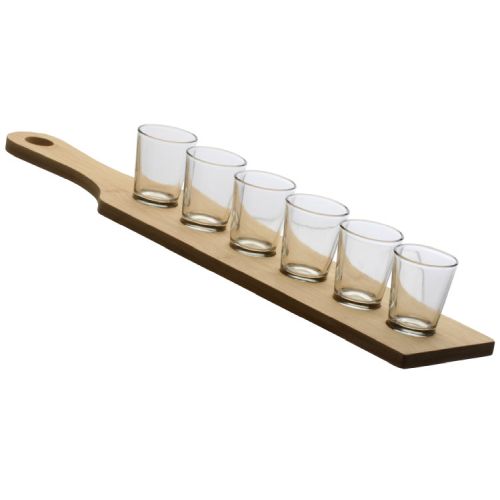 SET 6VASOS CHUPITO 40ML CON TABLA