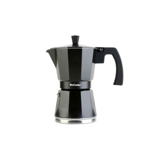 CAFETERA INDUCCION ALUMINIO NEGRO LUCCIA 3 TAZAS