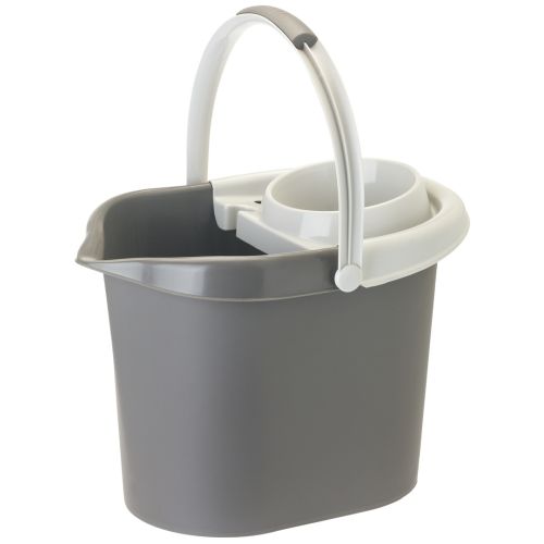 CUBO RECTANGULAR BAMBU CON ESCURRIDOR 12L