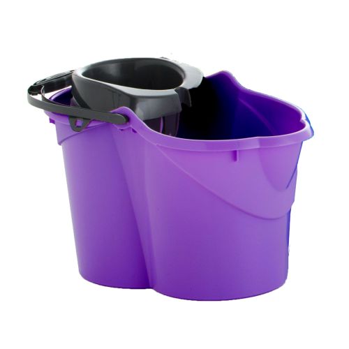 CUBO FREGONA CON ESCURRIDOR 15L LILA