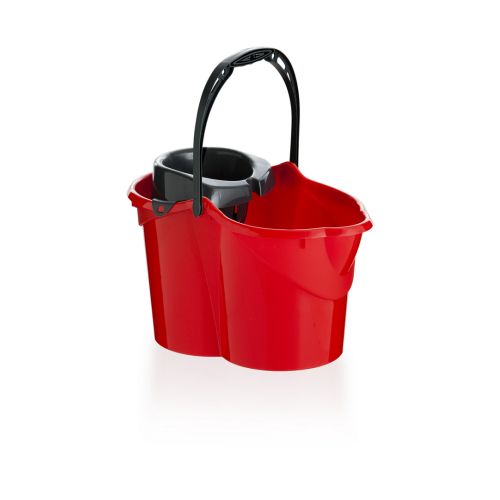 CUBO FREGONA CON ESCURRIDOR 15L ROJO