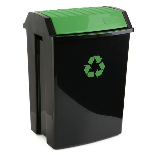 CONTENEDOR RECICLAJE VERDE 50L