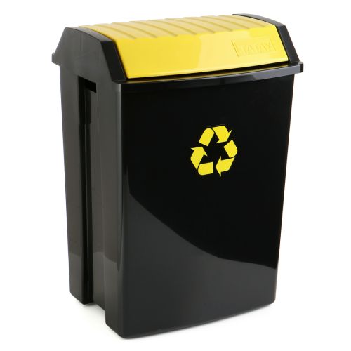 CONTENEDOR RECICLAJE AMARILLO 50L