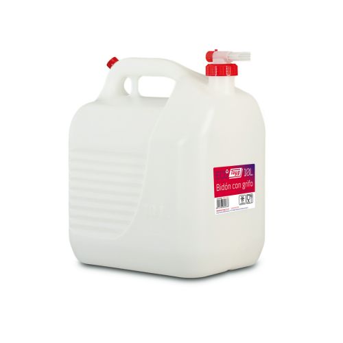 BIDON DE HDPE TAPON/GRIFO 10L